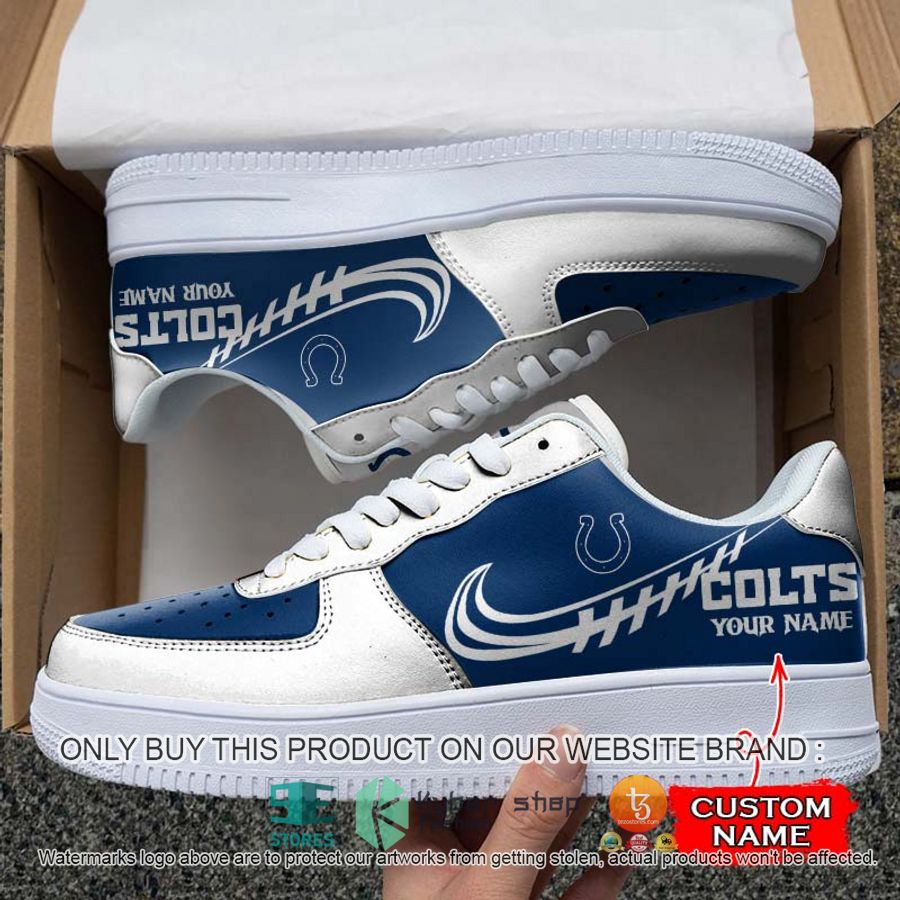 personalized nfl indianapolis colts nike air force 1 sneaker 1 70476