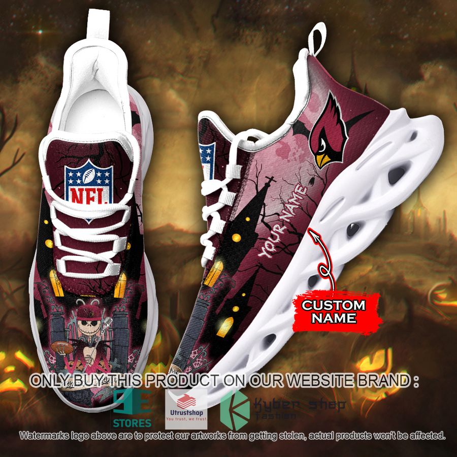 NEW Arizona Cardinals Jack Skellington Custom Name Max Soul Sneaker 4 personalized nfl jack skellington arizona cardinals max soul shoes 1 69801