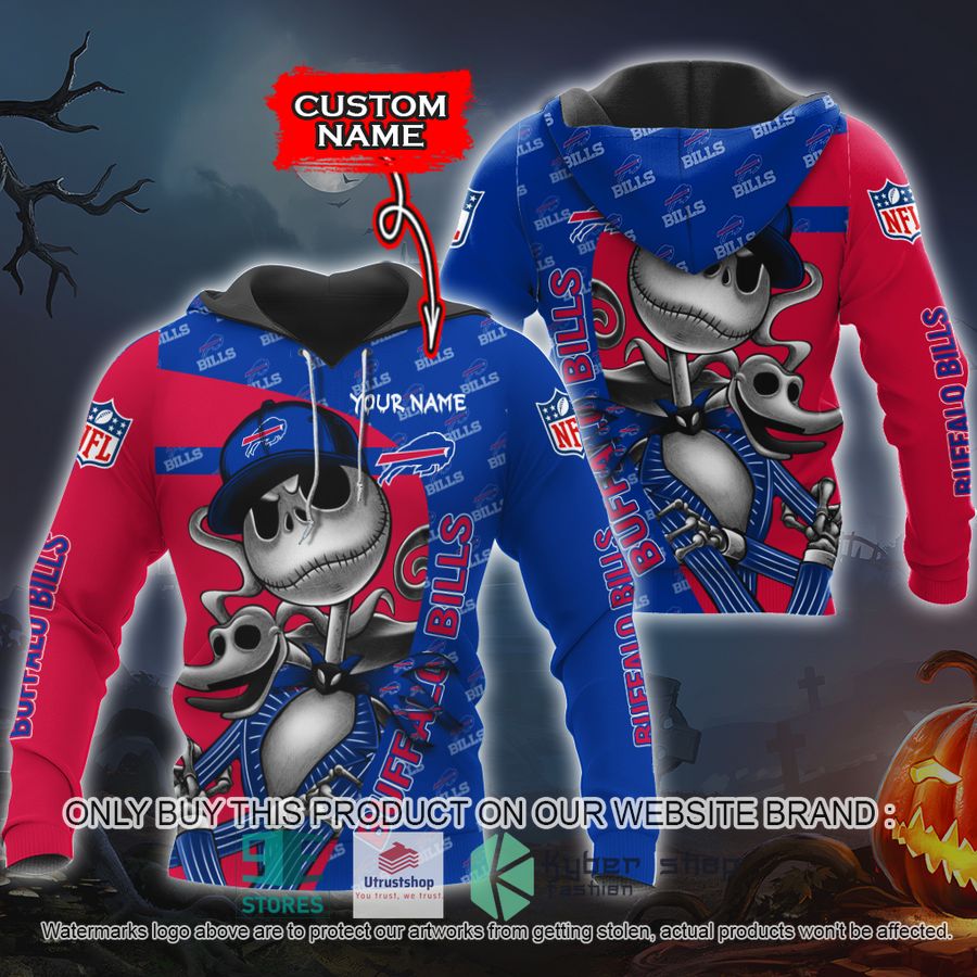 personalized nfl jack skellington buffalo bills shirt hoodie 1 77667