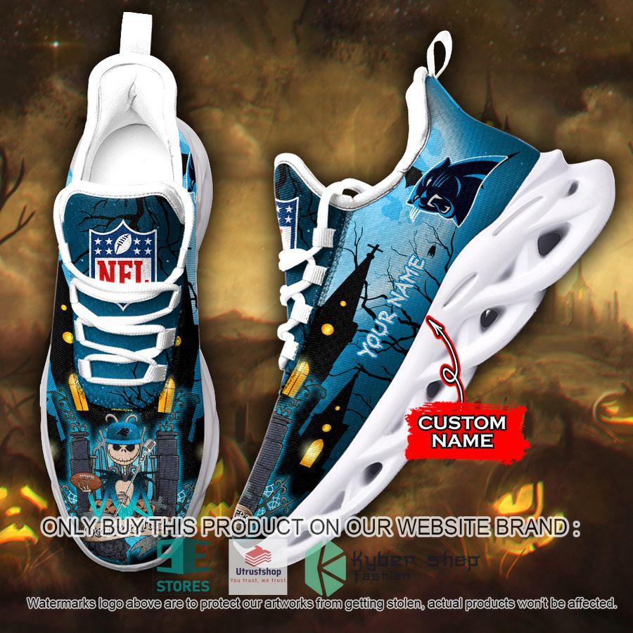 personalized nfl jack skellington carolina panthers max soul shoes 1 89676