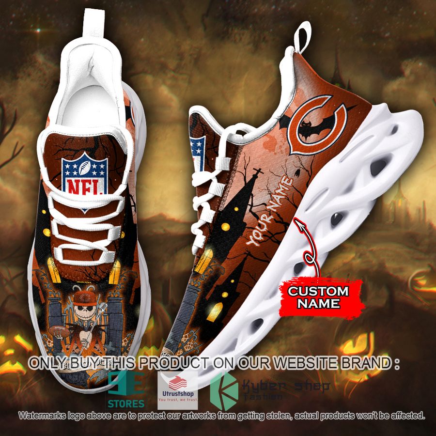 personalized nfl jack skellington chicago bears max soul shoes 1 389