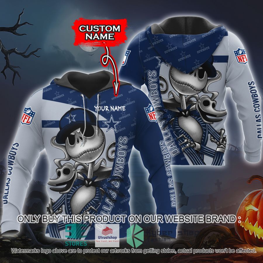 personalized nfl jack skellington dallas cowboys shirt hoodie 1 81989