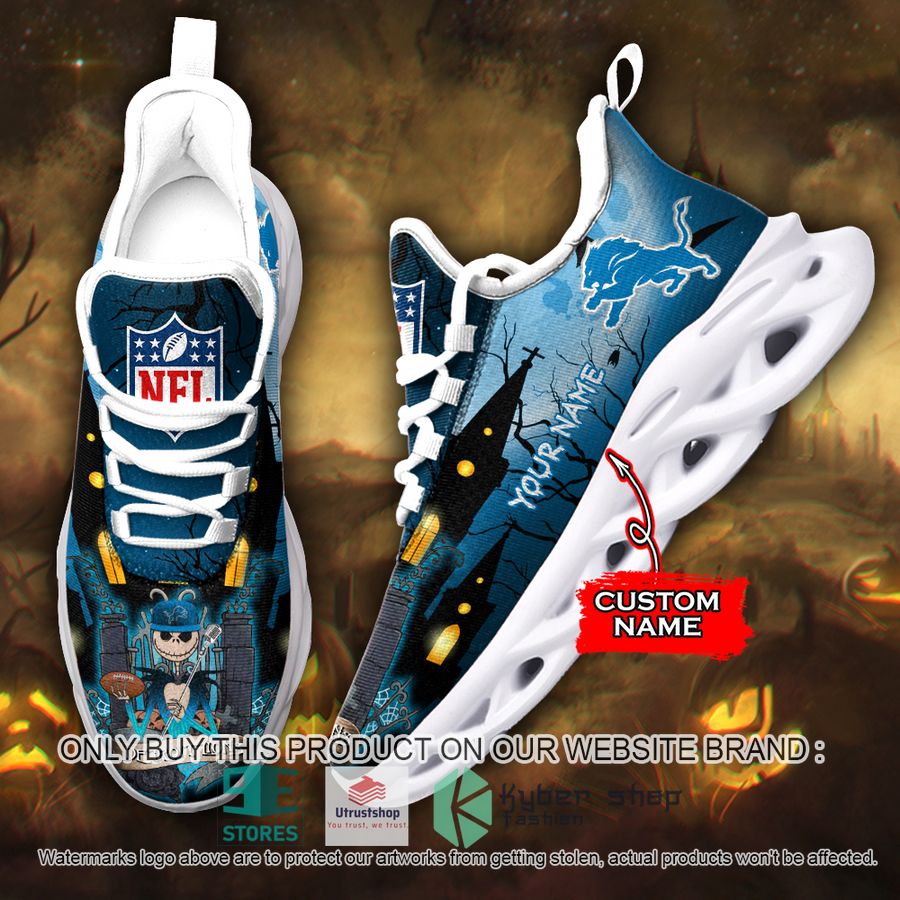 personalized nfl jack skellington detroit lions max soul shoes 1 84557