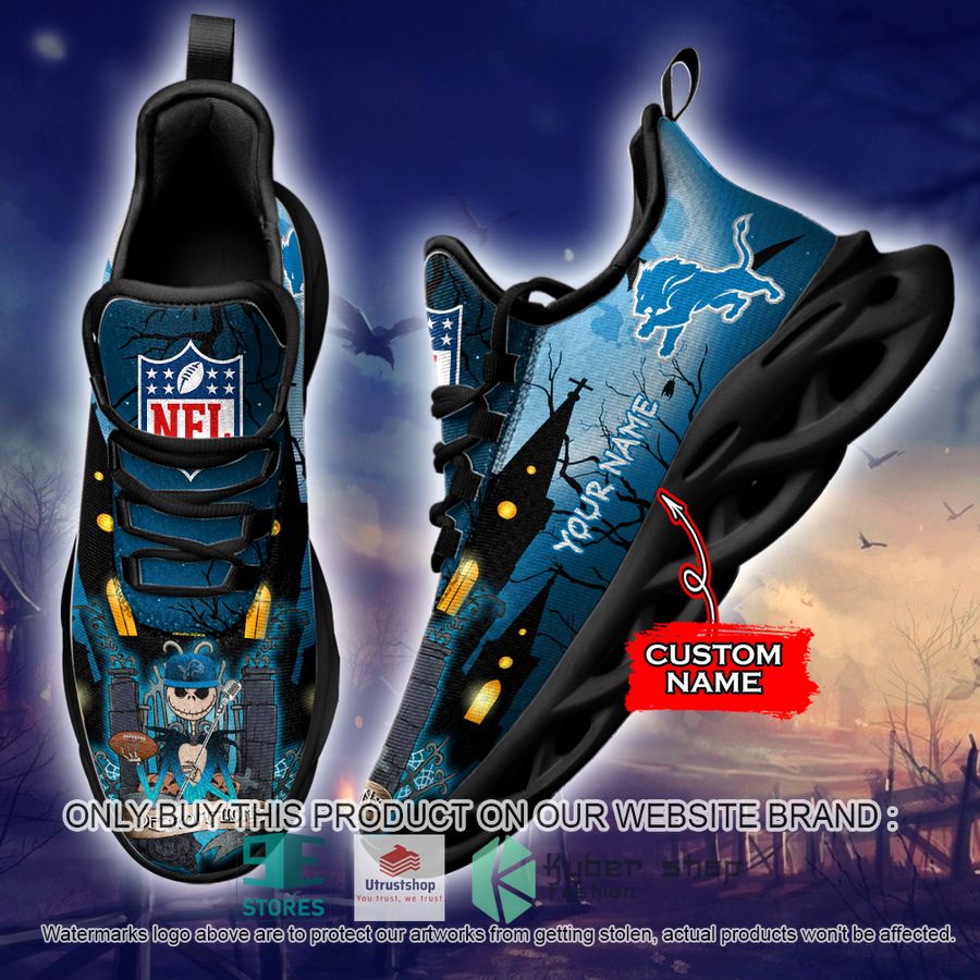 NEW Detroit Lions Jack Skellington Custom Name Max Soul Sneaker 2 personalized nfl jack skellington detroit lions max soul shoes 2 77376