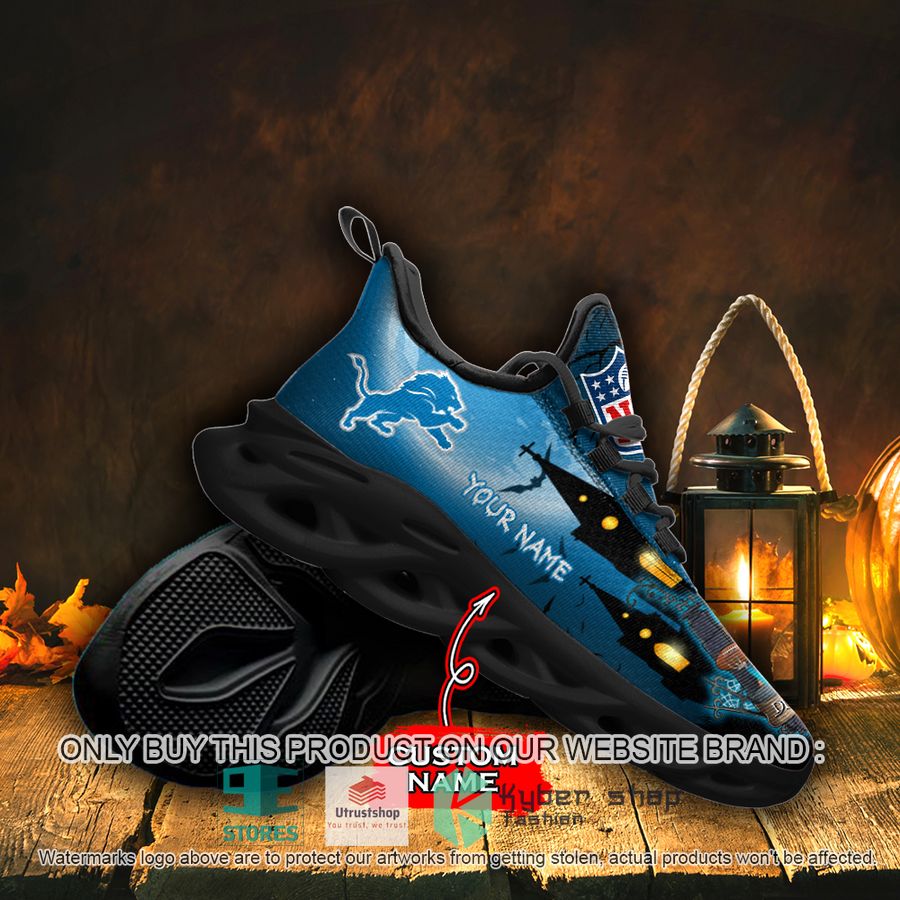NEW Detroit Lions Jack Skellington Custom Name Max Soul Sneaker 4 personalized nfl jack skellington detroit lions max soul shoes 4 79054