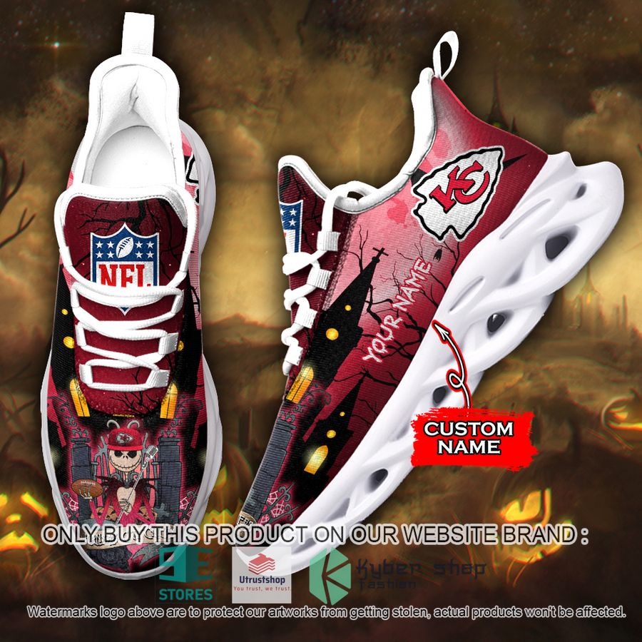 personalized nfl jack skellington kansas city chiefs max soul shoes 1 33064