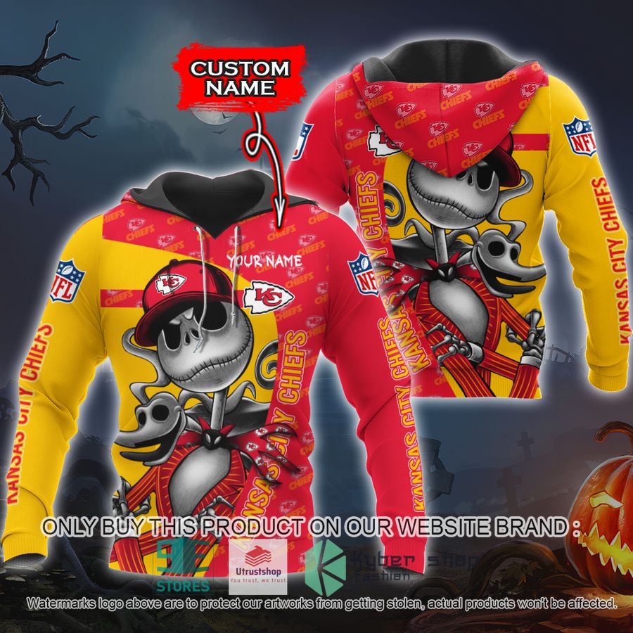 personalized nfl jack skellington kansas city chiefs shirt hoodie 1 4657