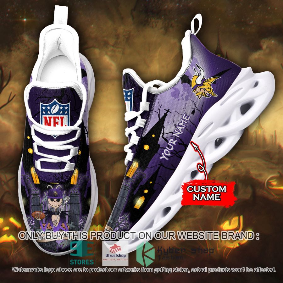 personalized nfl jack skellington minnesota vikings max soul shoes 1 71210