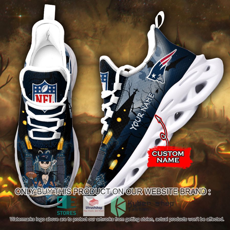 personalized nfl jack skellington new england patriots max soul shoes 1 43700