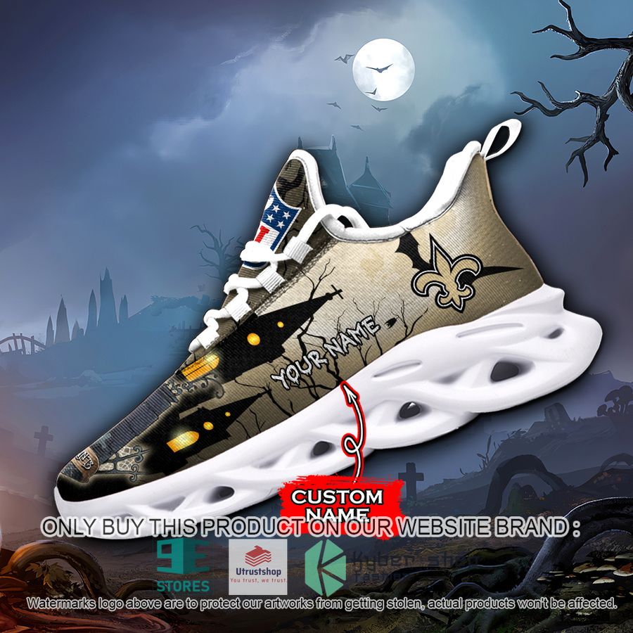 NEW New Orleans Saints Jack Skellington Custom Name Max Soul Sneaker 3 personalized nfl jack skellington new orleans saints max soul shoes 3 56152