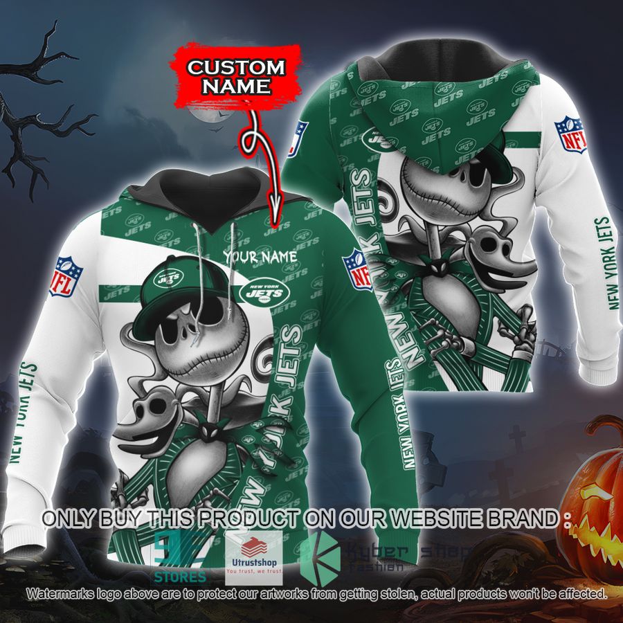 personalized nfl jack skellington new york jets shirt hoodie 1 80024