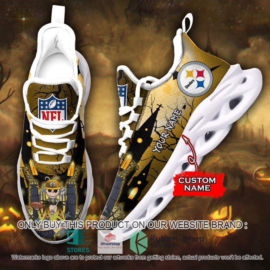 personalized nfl jack skellington pittsburgh steelers max soul shoes 1 58160