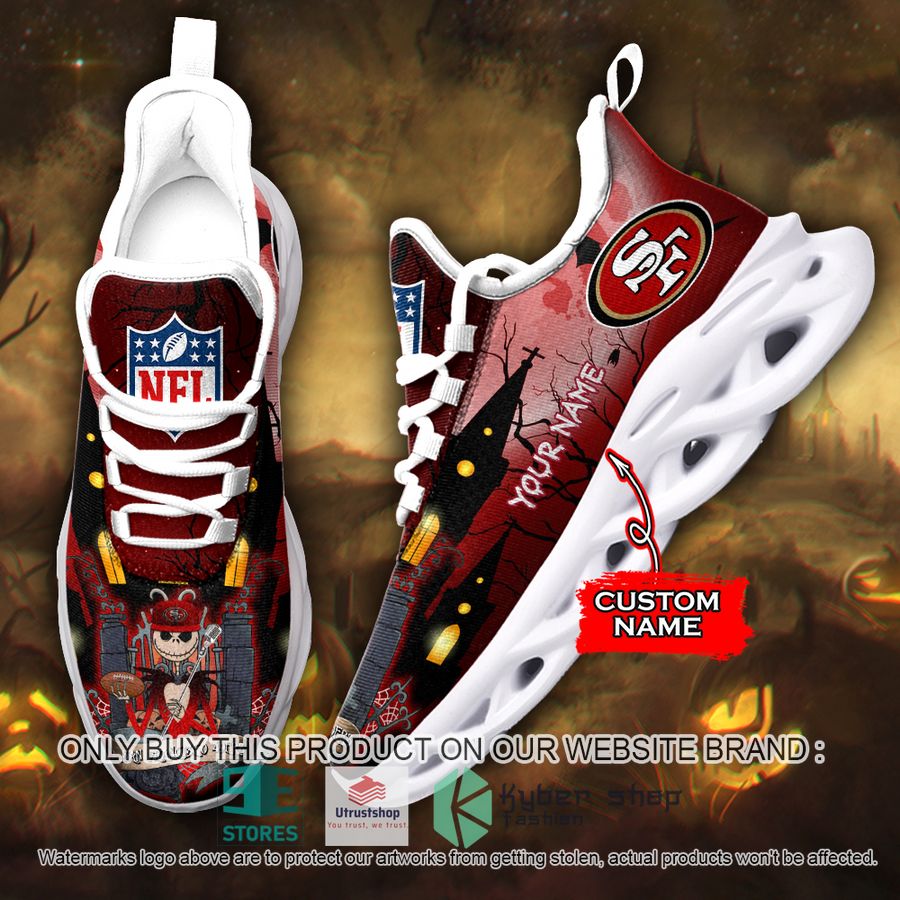 personalized nfl jack skellington san francisco 49ers max soul shoes 1 71494