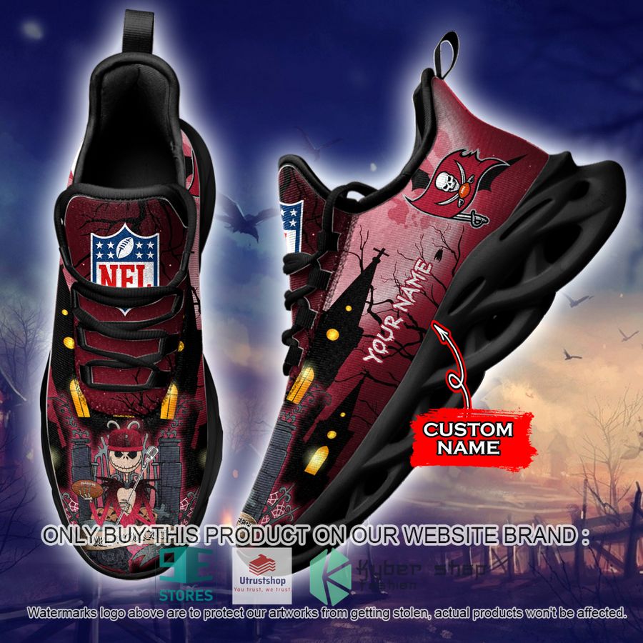 NEW Tampa Bay Buccaneers Jack Skellington Custom Name Max Soul Sneaker 2 personalized nfl jack skellington tampa bay buccaneers max soul shoes 2 90457