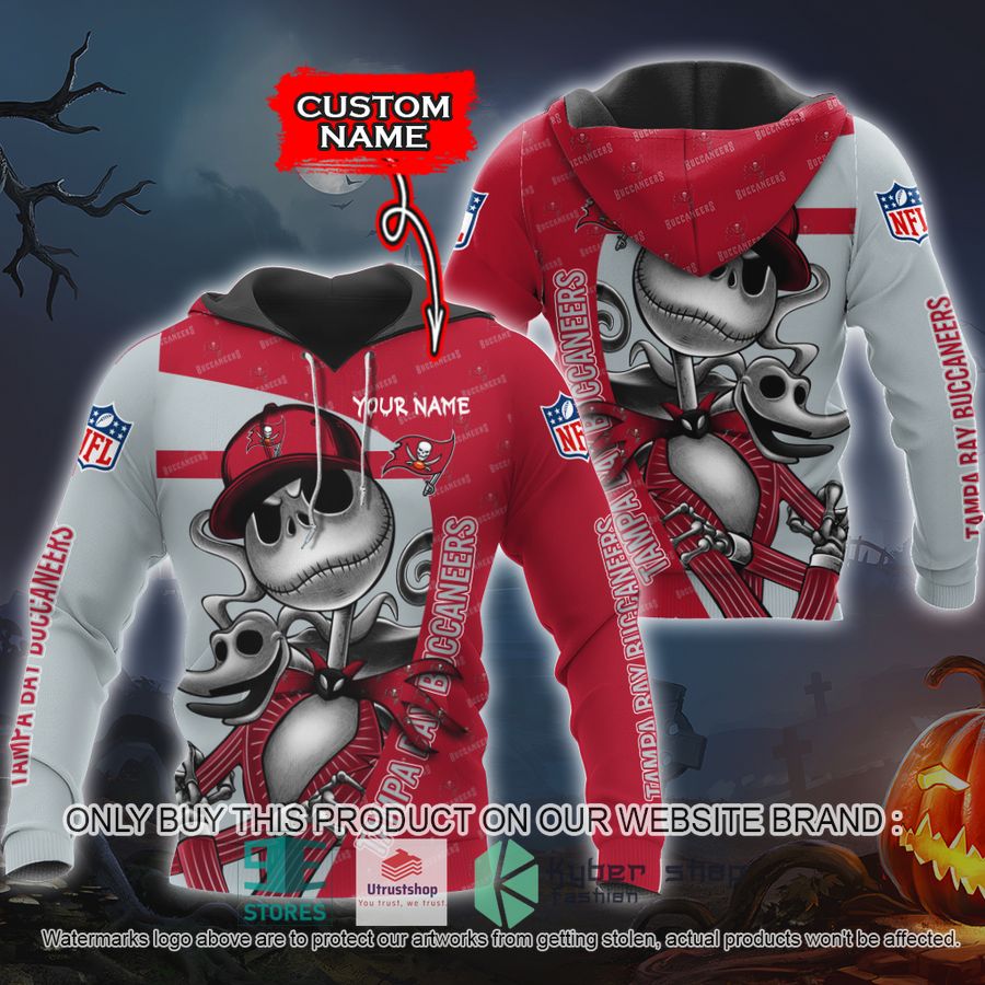 personalized nfl jack skellington tampa bay buccaneers shirt hoodie 1 35470