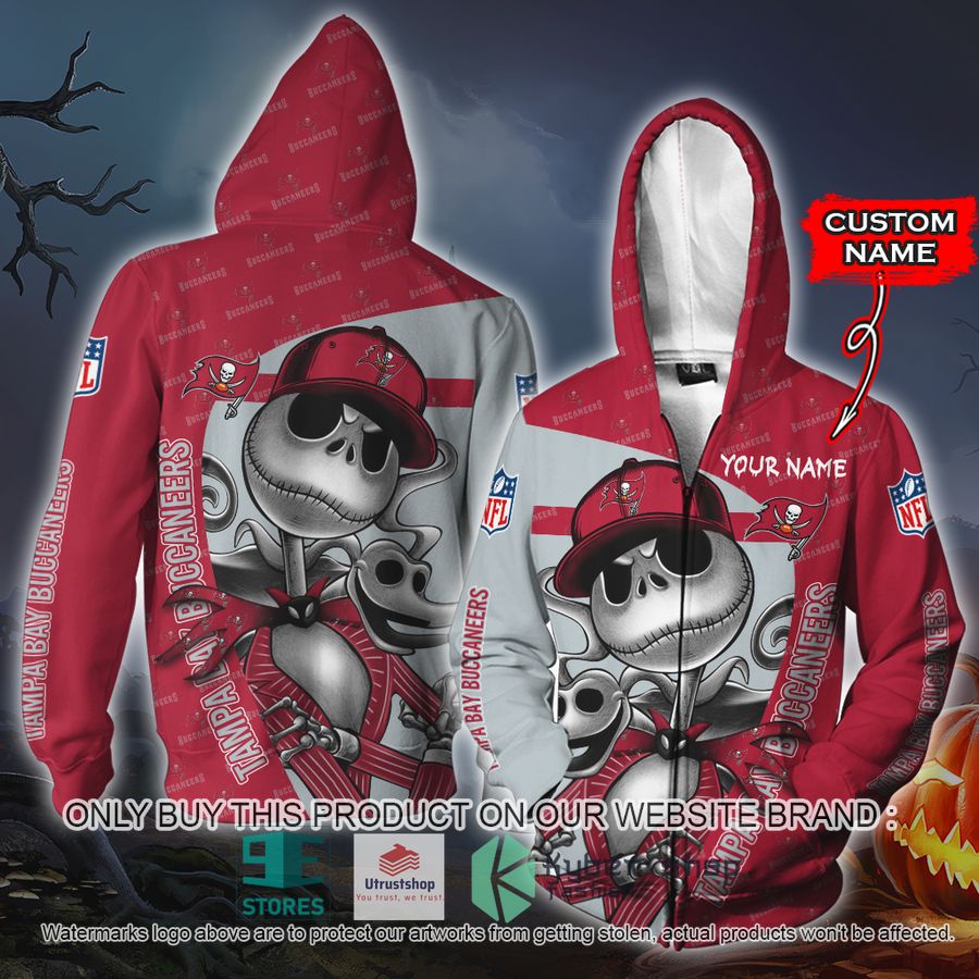NEW Tampa Bay Buccaneers Jack Skellington Custom Name Hoodie, Shirt 4 personalized nfl jack skellington tampa bay buccaneers shirt hoodie 4 64753