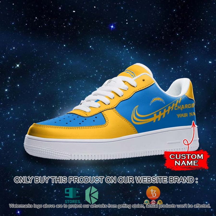 personalized nfl los angeles chargers nike air force 1 sneaker 2 7136