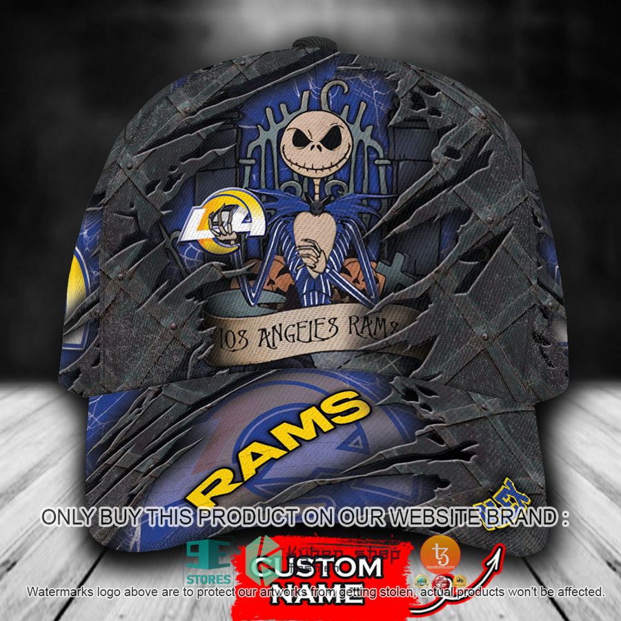 personalized nfl los angeles rams jack skellington cap 1 95956