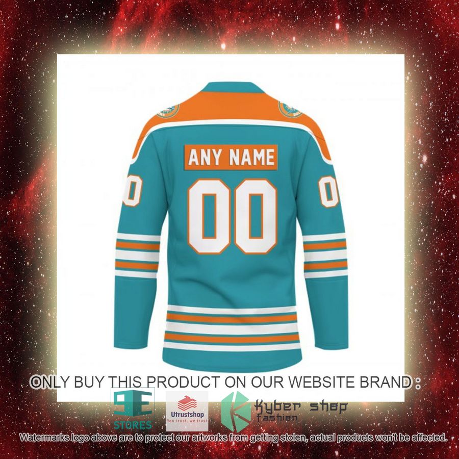 NEW Miami Dolphins Custom Name Hockey Jersey 9 personalized nfl miami dolphins logo hockey jersey 9 99700