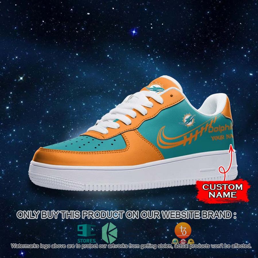 personalized nfl miami dolphins nike air force 1 sneaker 2 48641