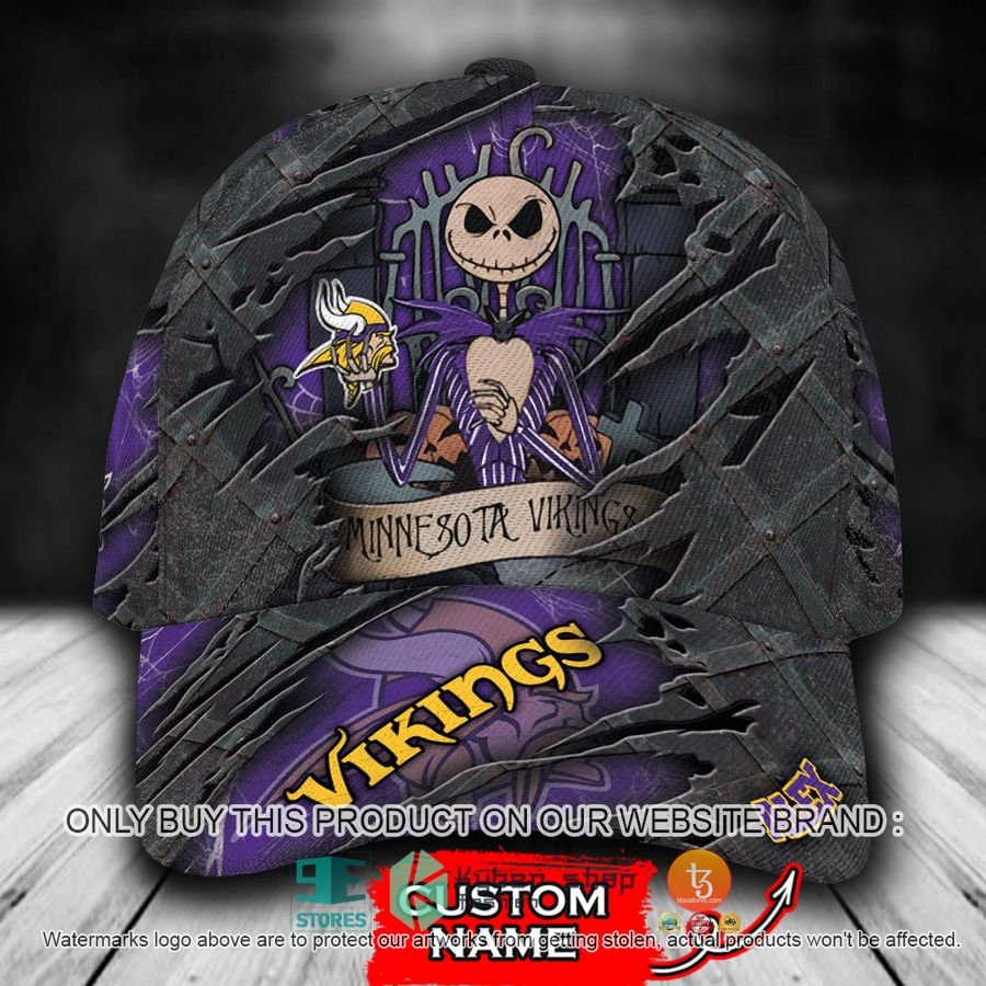 personalized nfl minnesota vikings jack skellington cap 1 61811