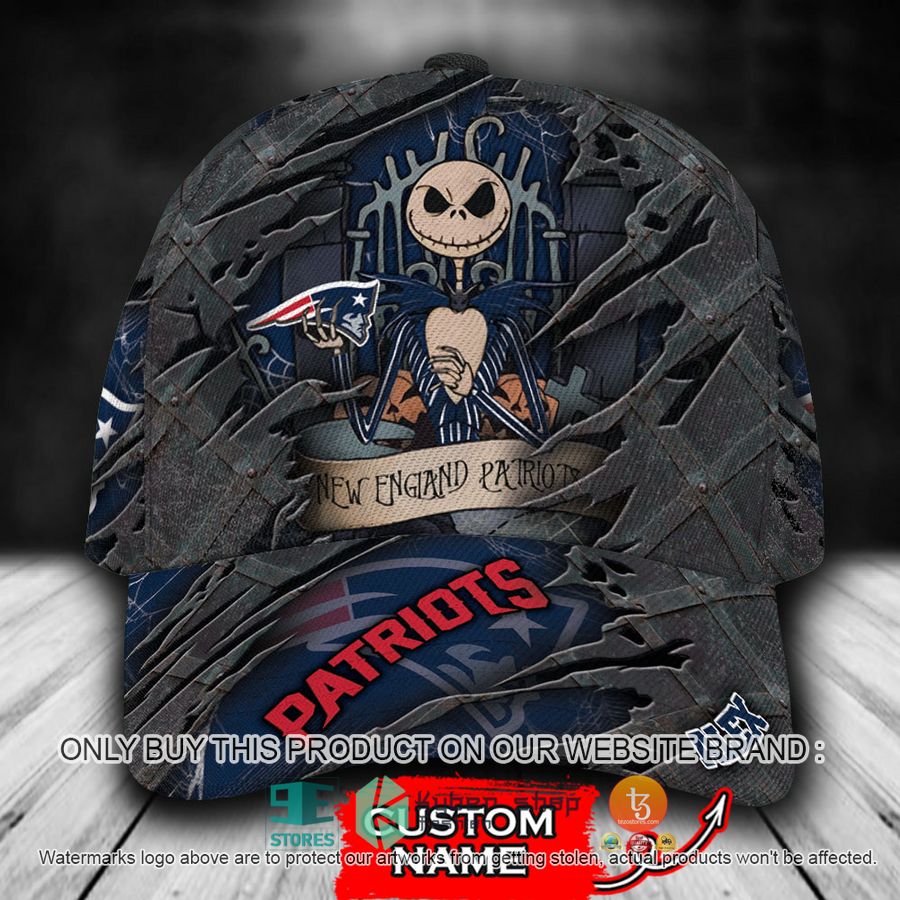 personalized nfl new england patriots jack skellington cap 1 18119