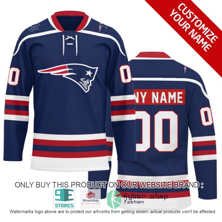personalized nfl new england patriots logo hockey jersey 1 99599