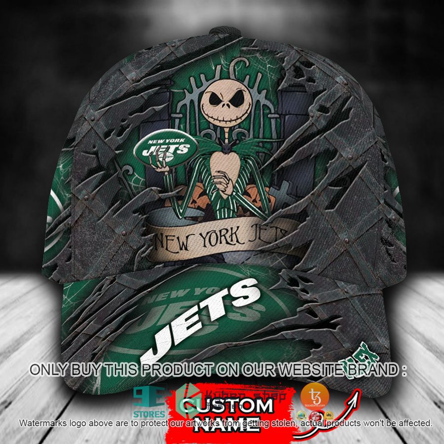 HOT New York Jets Jack Skellington Personalized NFL Cap 9 personalized nfl new york jets jack skellington cap 1 45418