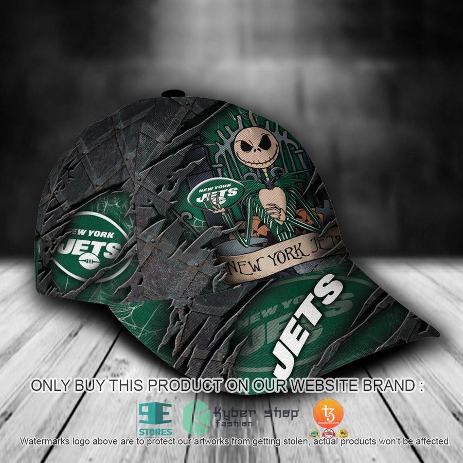 HOT New York Jets Jack Skellington Personalized NFL Cap 2 personalized nfl new york jets jack skellington cap 2 2002