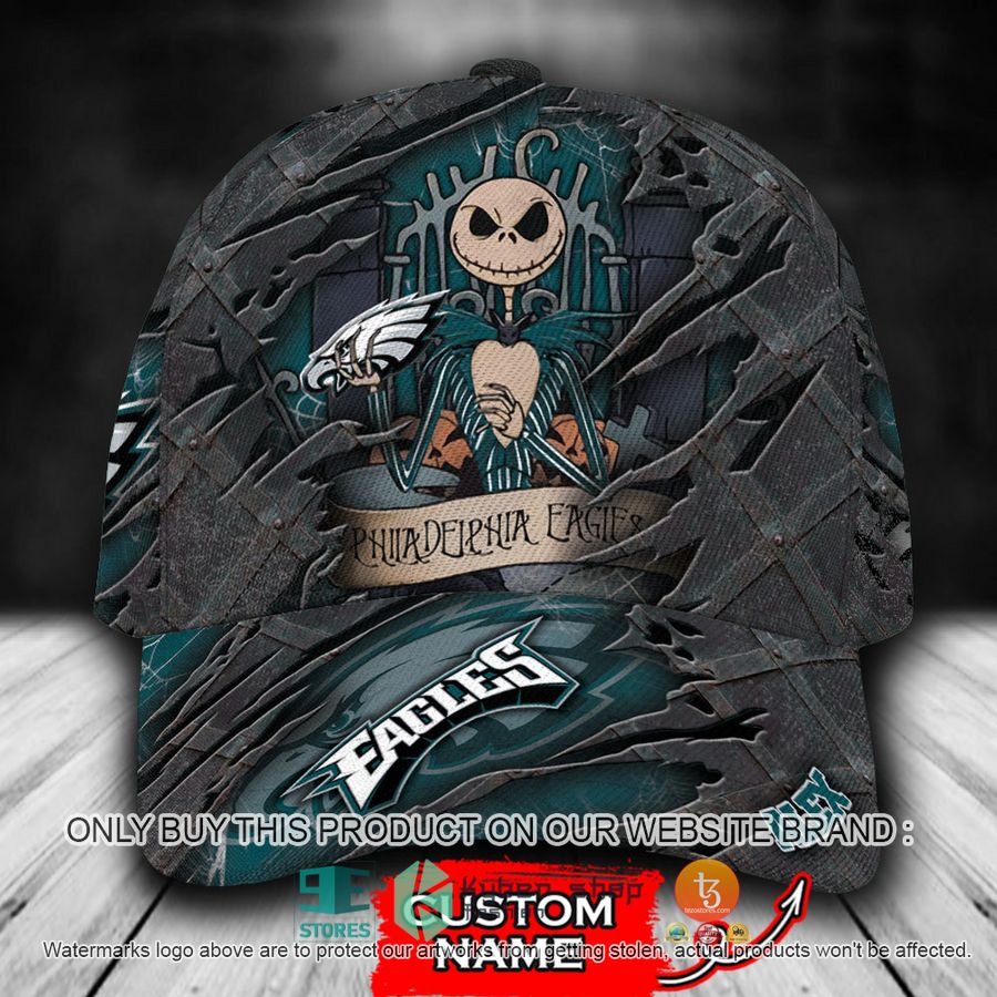 HOT Philadelphia Eagles Jack Skellington Personalized NFL Cap 1 personalized nfl philadelphia eagles jack skellington cap 1 70436