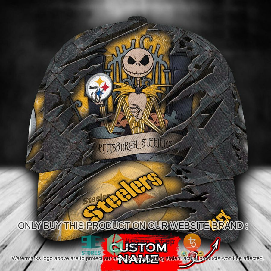 HOT Pittsburgh Steelers Jack Skellington Personalized NFL Cap 8 personalized nfl pittsburgh steelers jack skellington cap 1 32441