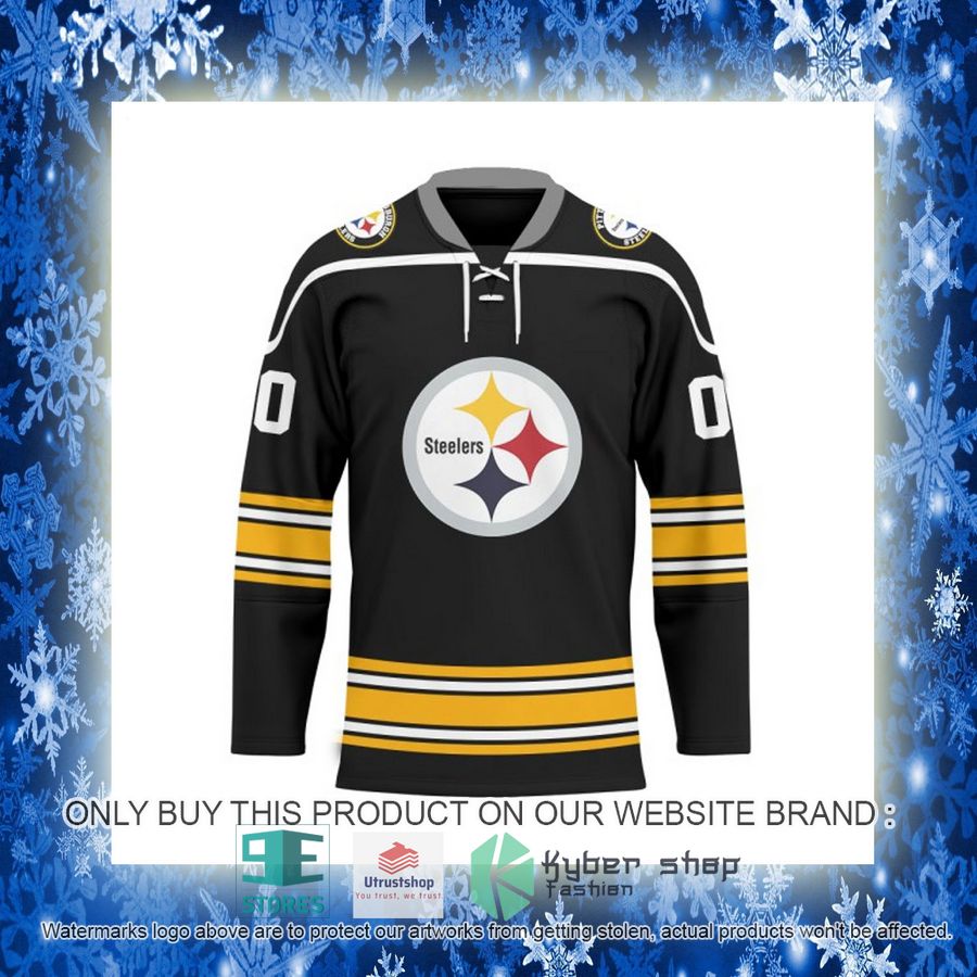 NEW Pittsburgh Steelers Custom Name Hockey Jersey 11 personalized nfl pittsburgh steelers logo hockey jersey 11 82366