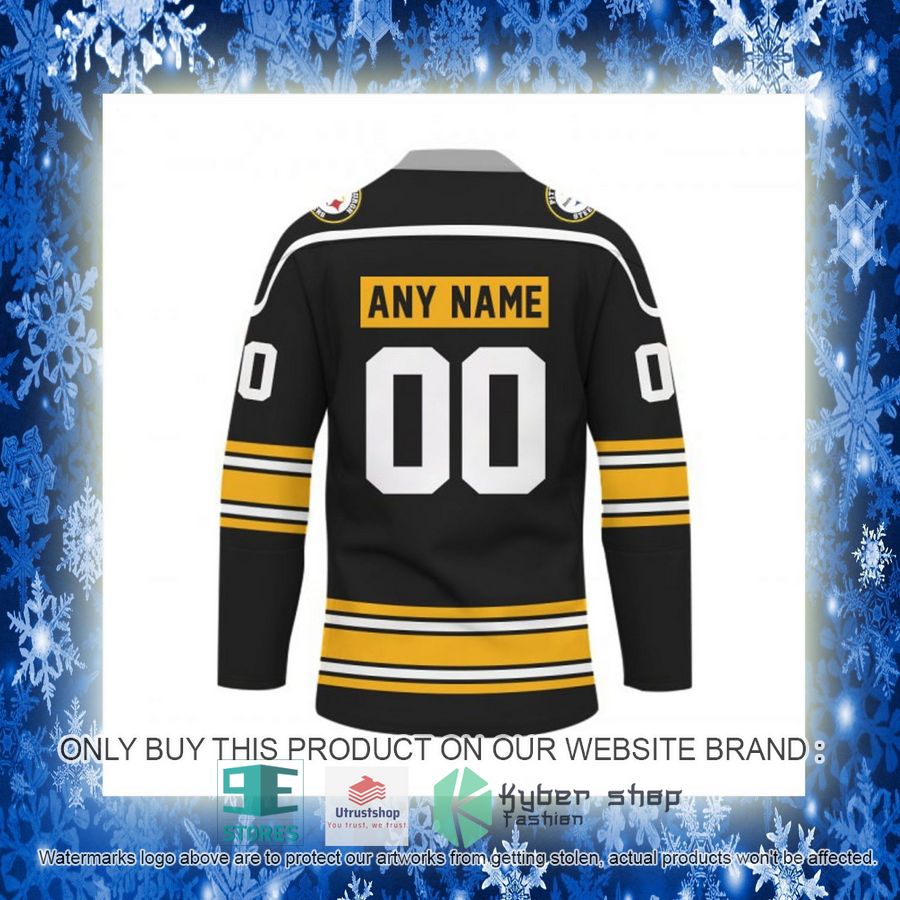 NEW Pittsburgh Steelers Custom Name Hockey Jersey 12 personalized nfl pittsburgh steelers logo hockey jersey 12 46299