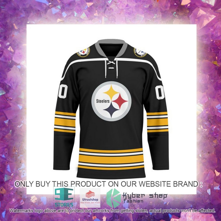 NEW Pittsburgh Steelers Custom Name Hockey Jersey 5 personalized nfl pittsburgh steelers logo hockey jersey 5 70437
