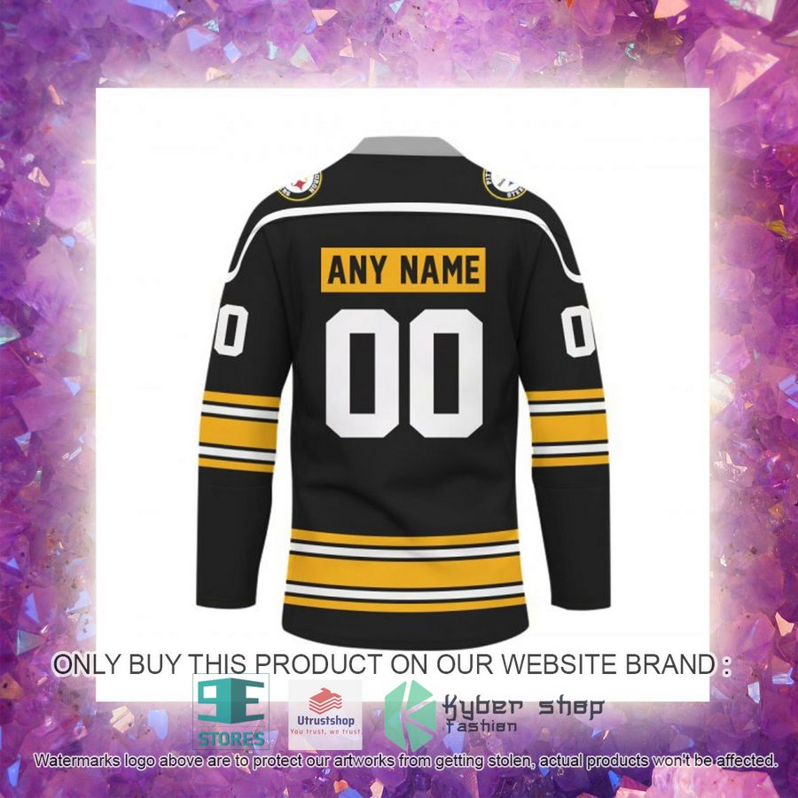 NEW Pittsburgh Steelers Custom Name Hockey Jersey 6 personalized nfl pittsburgh steelers logo hockey jersey 6 9528