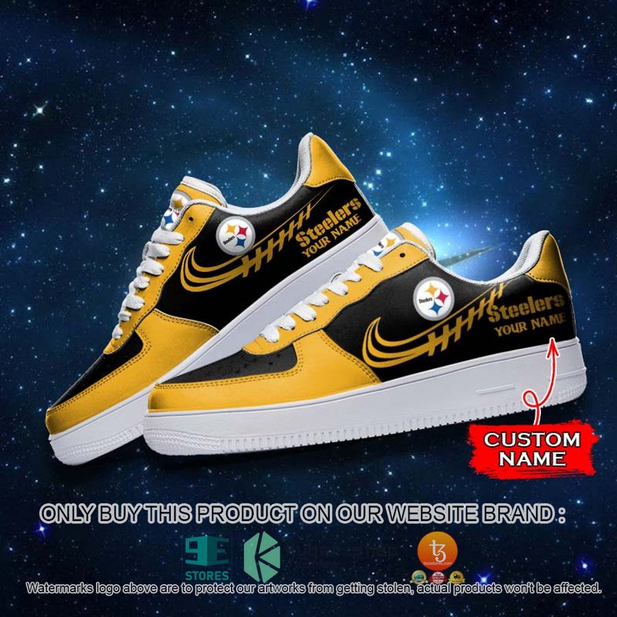 HOT Pittsburgh Steelers Personalized NFL Nike Air Force 1 Sneaker 3 personalized nfl pittsburgh steelers nike air force 1 sneaker 3 36918