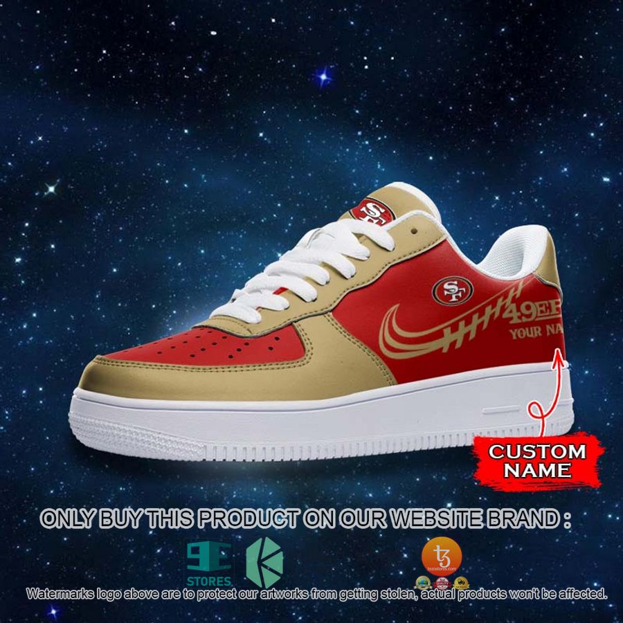 personalized nfl san francisco 49ers nike air force 1 sneaker 2 19708