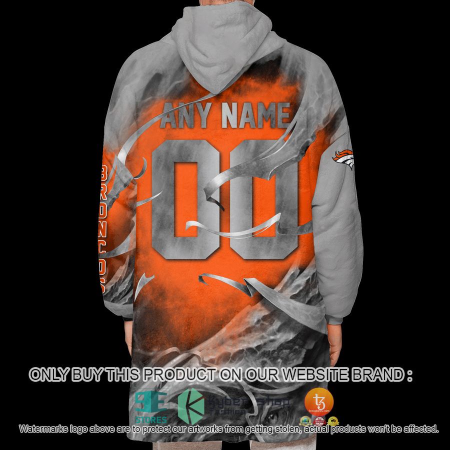 NEW Skull Denver Broncos Custom Name Fleece Hoodie Blanket 3 personalized nfl skull denver broncos sherpa hoodie blanket 3 73337