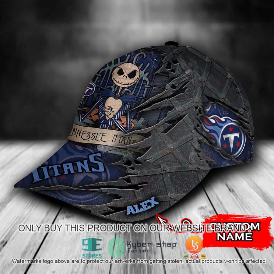 HOT Tennessee Titans Jack Skellington Personalized NFL Cap 3 personalized nfl tennessee titans jack skellington cap 3 24235