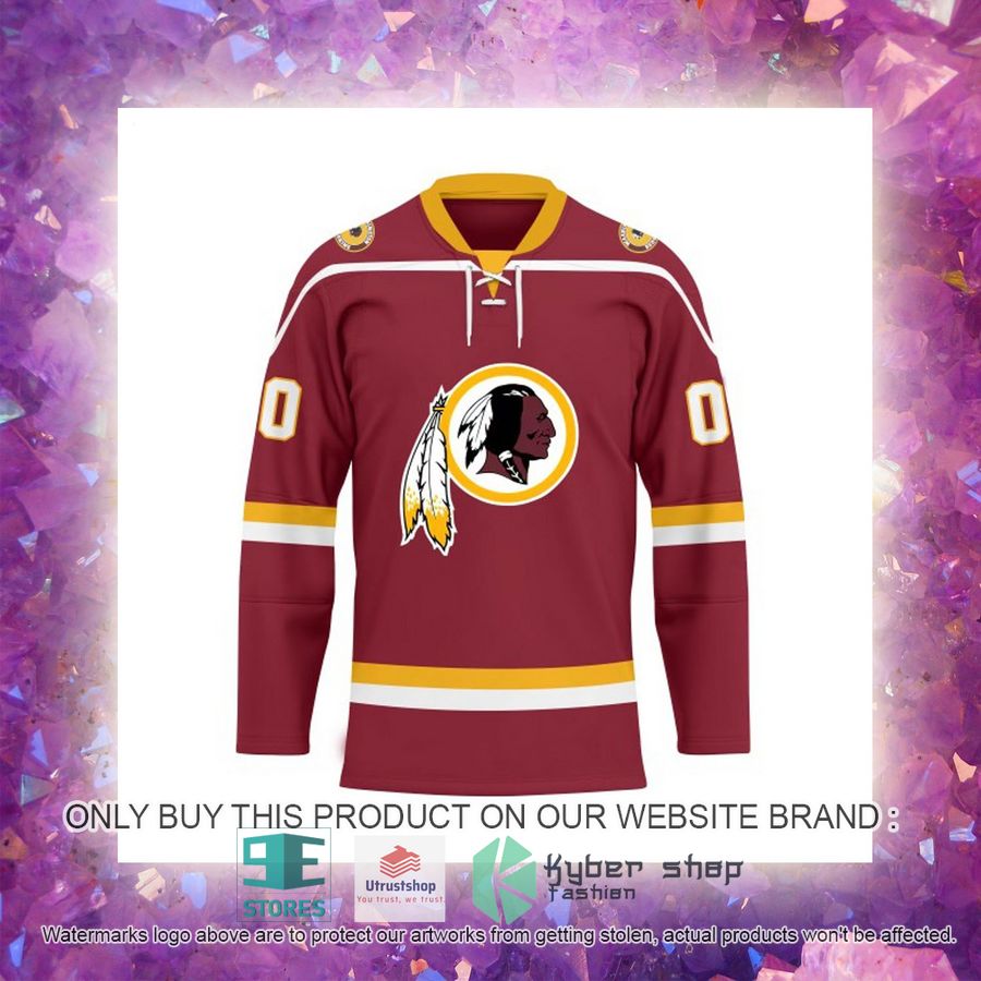NEW Washington Commanders Custom Name Hockey Jersey 5 personalized nfl washington commanders logo hockey jersey 5 23310