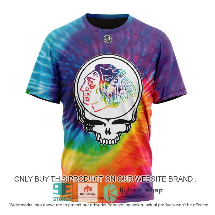 NEW Personalized Grateful Dead Chicago Blackhawks Tie Dye Hoodie, Shirt 8 personalized nhl chicago blackhawks grateful dead tie dye 3d shirt hoodie 8 21246