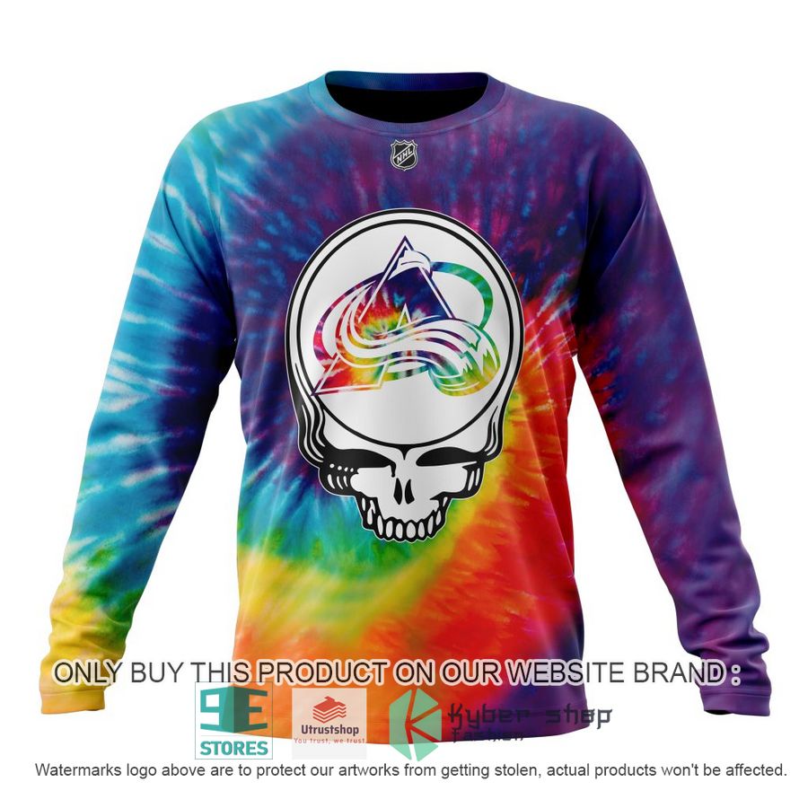 NEW Personalized Grateful Dead Colorado Avalanche Tie Dye Hoodie, Shirt 6 personalized nhl colorado avalanche grateful dead tie dye 3d shirt hoodie 6 57360