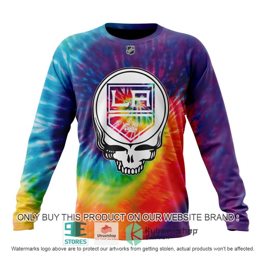 NEW Personalized Grateful Dead Los Angeles Kings Tie Dye Hoodie, Shirt 6 personalized nhl los angeles kings grateful dead tie dye 3d shirt hoodie 6 98061