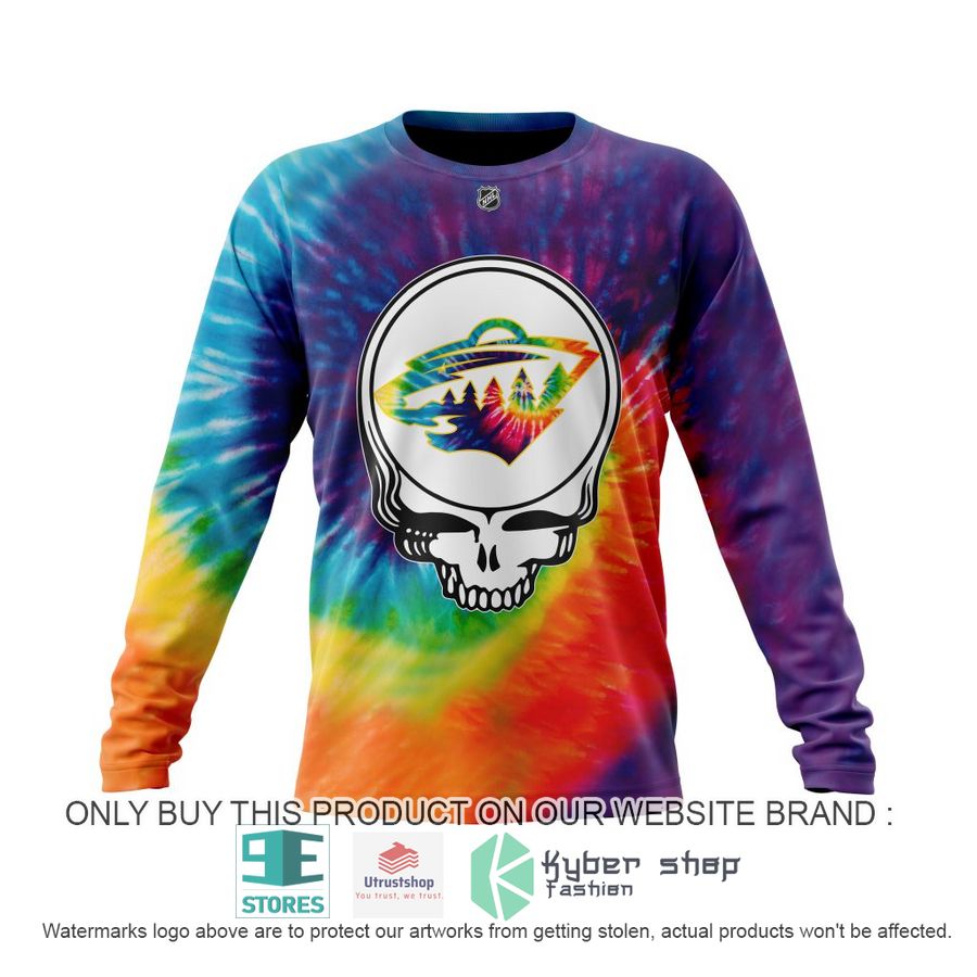 NEW Personalized Grateful Dead Minnesota Wild Tie Dye Hoodie, Shirt 6 personalized nhl minnesota wild grateful dead tie dye 3d shirt hoodie 6 80426