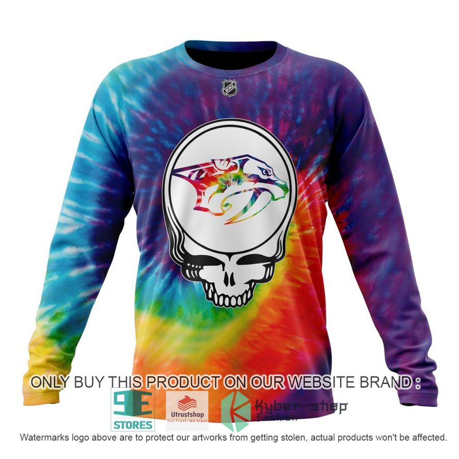 NEW Personalized Grateful Dead Nashville Predators Tie Dye Hoodie, Shirt 6 personalized nhl nashville predators grateful dead tie dye 3d shirt hoodie 6 94219
