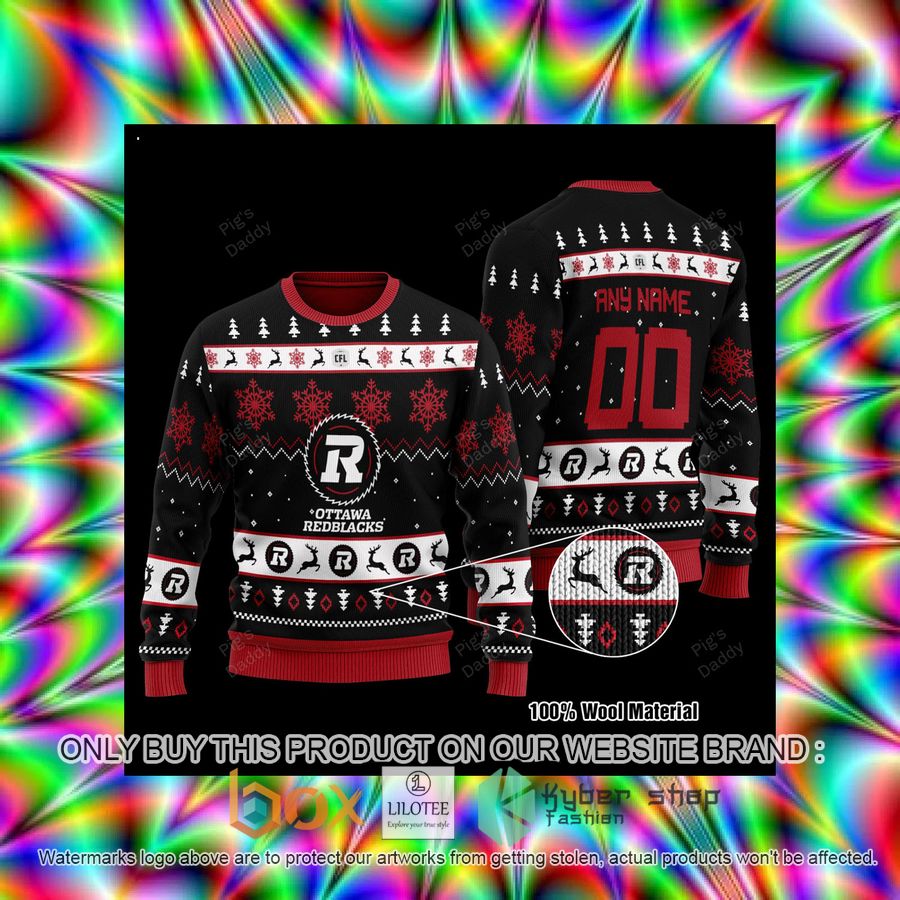 Personalized Ottawa Redblacks Wool Sweater 3 personalized ottawa redblacks wool sweater 3 97592