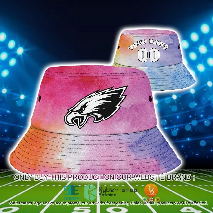 personalized philadelphia eagles crucial catch a bucket hat hat 1 47433