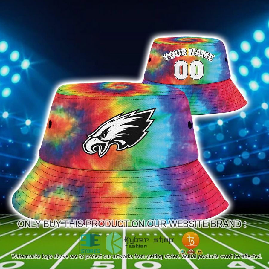 personalized philadelphia eagles crucial catch b bucket hat cap 1 9073