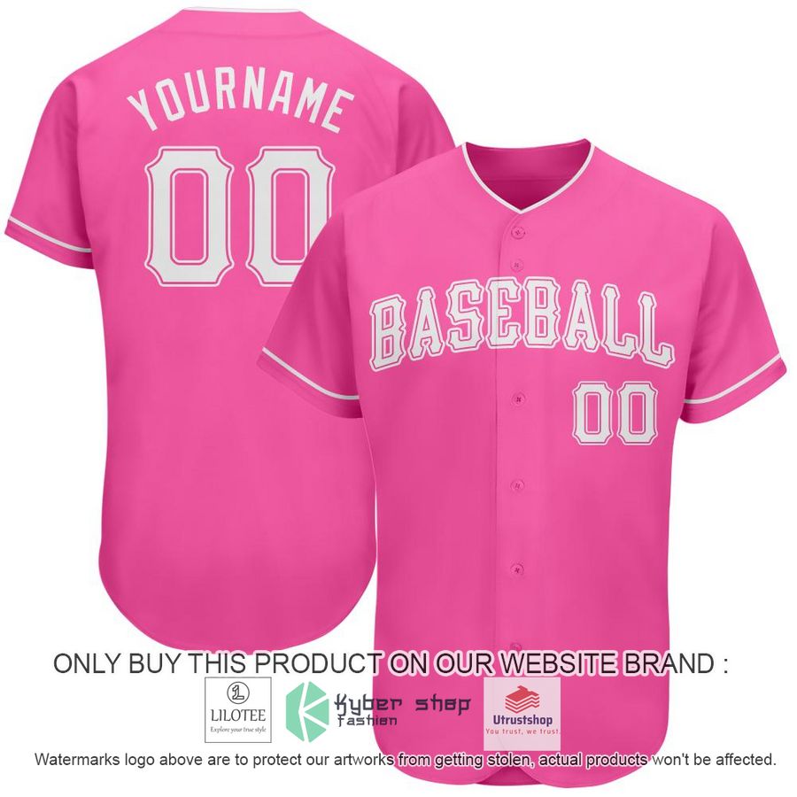 personalized pink white baseball jersey 1 6981