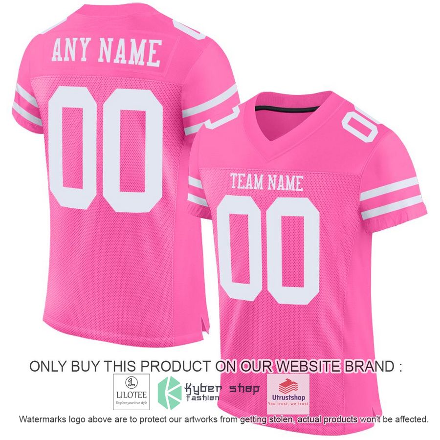 personalized pink white football jersey 1 99704
